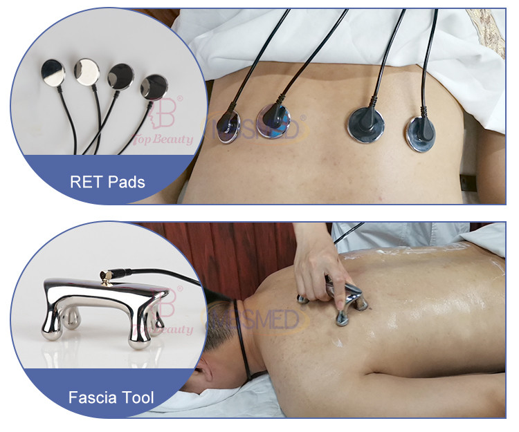 To US Indiba Tecar Diathermy Radiofrequenza Pain Relief Profesional 448 Khz Rf Tecar Therapy Machine