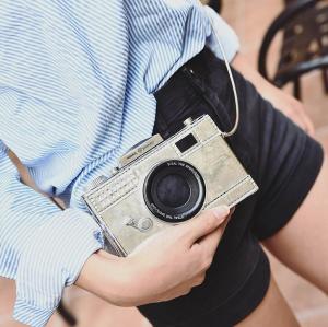 China 2016 summer new tide personality camera bag packet female European and American fashion chain shoulder bag Messenger bag factory