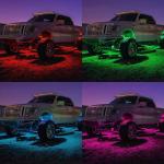 RGB LED Rock Lights Multicolor Neon LED Light, Timing, Flashing, Music Mode for