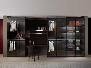 China Bespoke Modern PET Wardrobe with Vanity Table Custom Bedroom Closet factory