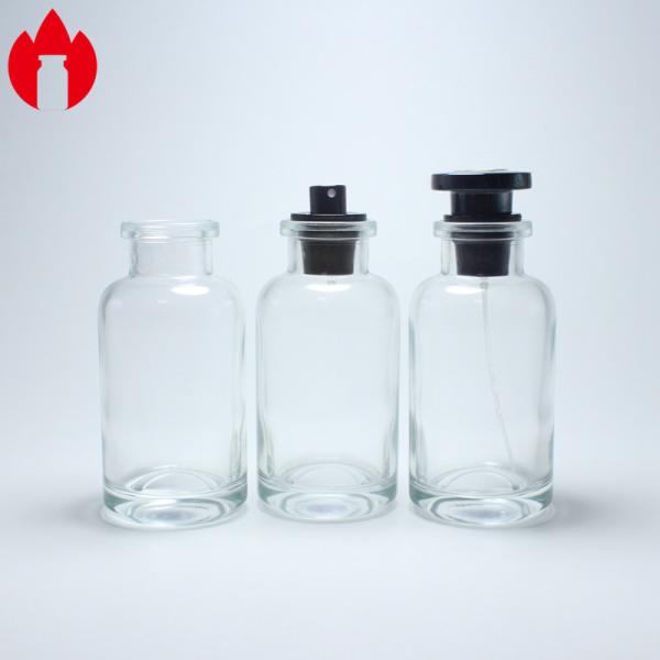 China 100ml Clear Moulded Perfume Glass Bottle factory