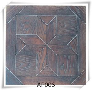 China Oak parquet flooring , UV lacquer,Brushed, smoked, 15/4*600*600mm factory