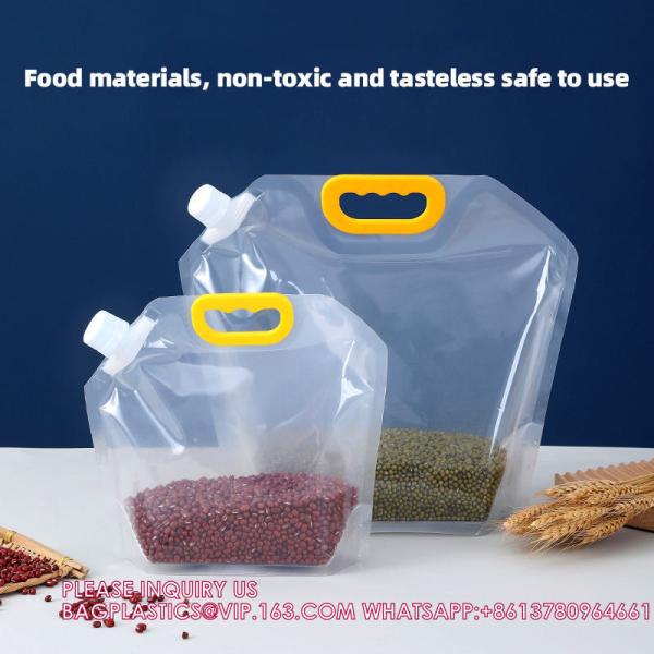 Beer Spout Pouch With Handle Grain Storage Bag With Spout Large Capacity Liquid