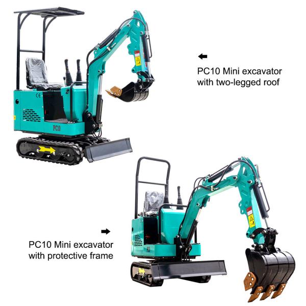 Multifunctions 1000kg Euro5 Mini Hydraulic Excavator With Roll Over Protection System