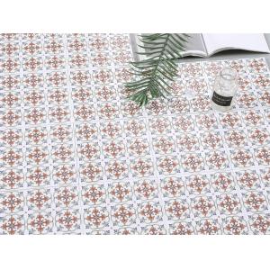 White and Red Encaustic Ceramic Rustic Tile 20x20cm