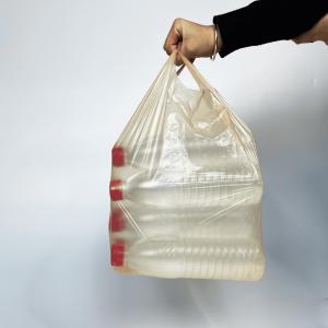 China Custom Poly Plastic HDPE T Shirt Style Plastic Bags For Food Vegetables Packaging factory