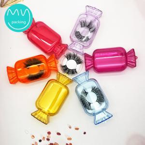 China Custom Logo Candy Themed Lash Boxes for Mink Lashes Empty Private Label Clear Acrylic factory