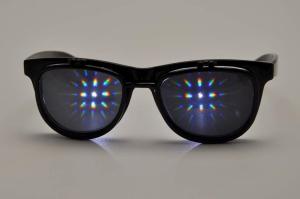 China Fashionable Flip UP Diffraction Rainbow 3D Fireworks Glasses Plastic For Holidays factory