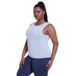 customizable Women'S Plus Size Yoga Wear Round Neck Laser Cut Tank Top
