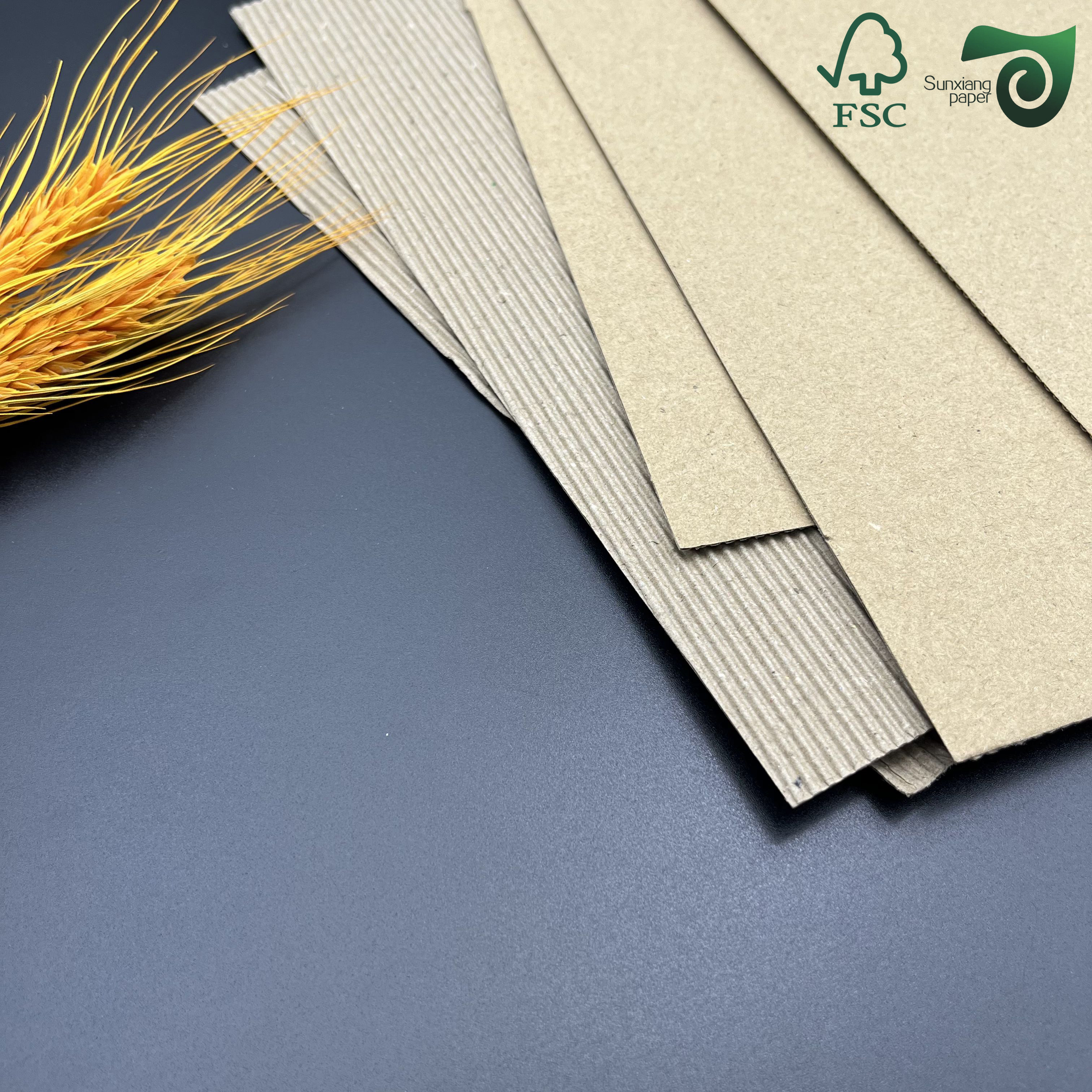 FSC E Flute Printed Single Wall Corrugated Board In 140gsm 170gsm For Coffee Sleeves
