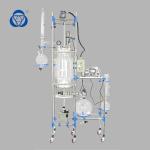 Plant Extraction Borosilicate Glass Reactor , Double Jacketed Glass Reactor High