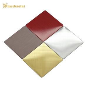 China 0.75mm Thickness Stainless Steel Sheet Red Color Hairline Brushed Decorative Rice Cooker factory