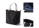 Black Insulated Lunch Box Cooler Bag Easy Carrying 21x22.5x15 CM Size For Men