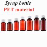 100ml 120ml 150ml 200L Customized Empty Plastic Amber Syrup Bottle Oral Liquid