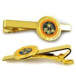Men Metal Tie Bar Clip Set Vintage with Rose Gold color Custom Logo