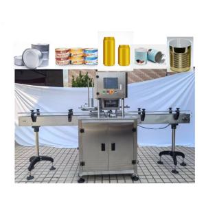 China Automatic Food Can Sealer Machine 1KW Drinks Beverage Round Can Seaming Machine factory