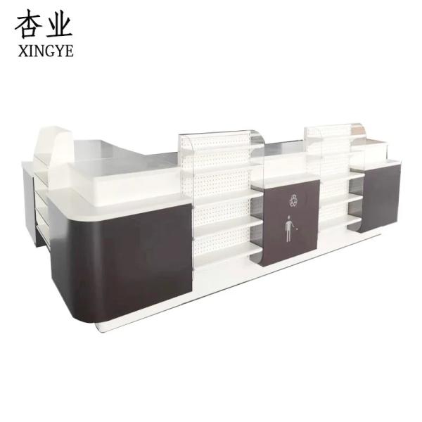 New Product Cash Desk Supermarket Cashier Counter Cold Rolled Steel White/black