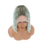 100% Virgin Ocean Blue Ombre Colored Human Hair Wigs / Short Bob Wig Brazilian