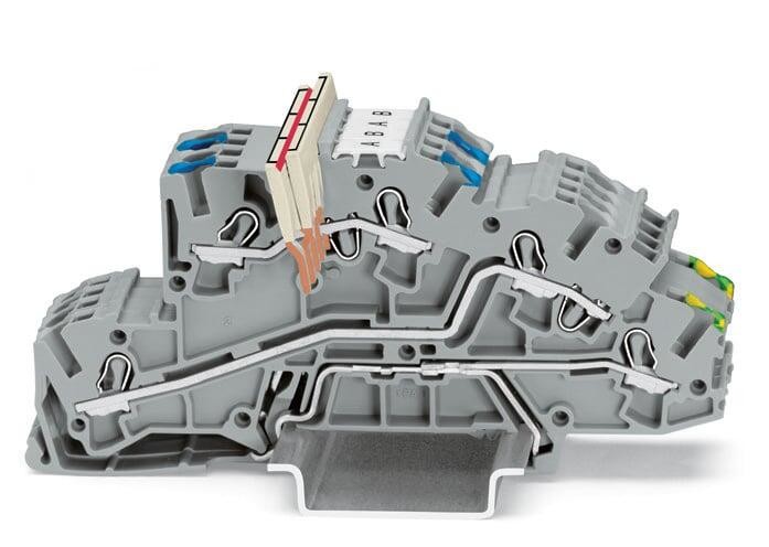 WAGO Din Rail Mounted Terminal Blocks For Multi Layer Electrical Installation