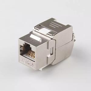 China RJ45 Cat7 Keystone Jack Module With Shielded Toolless 8p8c Zinc Alloy 26AWG Cable factory