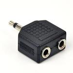 Audio Cable Connectors , 3.5mm Mono Male to Dual Port 3.5mm Mono 2 Female