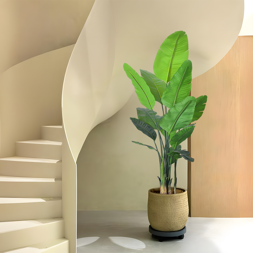 Traveller Ravenala Pot Planted Plastic Tree Wholesale Best Artificial Bird Of Paradise Plant
