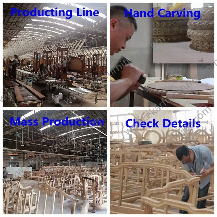 Neo Classical Bed Kingbed Solid wood Bed factory bedroom furniture high quality FFB-101N