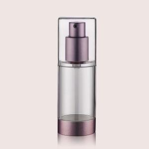 China Oval Shap Cosmetic Plastic Airless Pump Bottles GR238A PETG Bottle factory