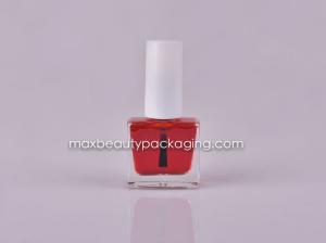 China white injection double nail polish cap square bottle 11ml nail polish packaging factory