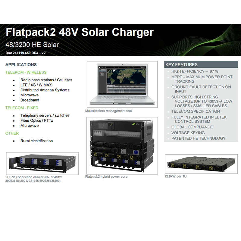 Flatpack2 48V 3200W Solar Power Charger Power Supply Module Flatpack2 48/3200 HE