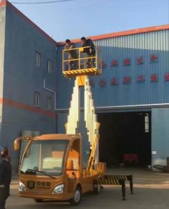 China Automobile Hydraulic Aerial Platform 10m Truck Mounted Lowering Safety System factory