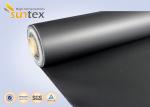 Neoprene Rubber Black Coated Fiberglass Fabric 0.45 mm Thickness