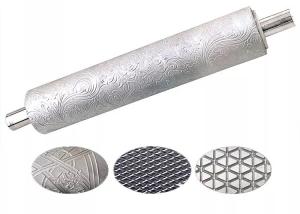 China Customized Emboss Cylinder Steel Embossing Roller For Leather Machine factory
