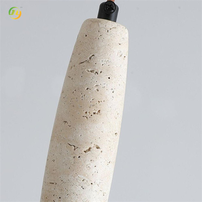 JYLIGHTING Yellow Travertine Light Luxury Single Head Natural Material Modern LED Chandeliers & Pendant Lights Indoor