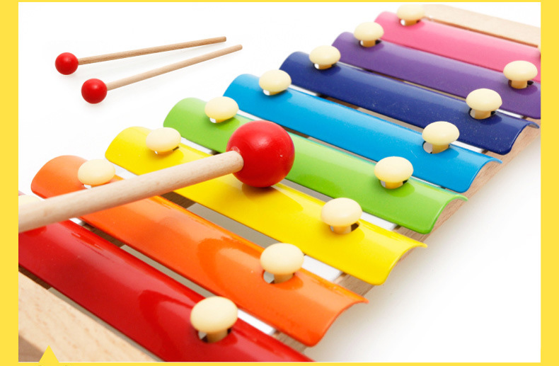 Baby Unisex Kids Wooden Xylophone Toy Music Instrument Non Toxic