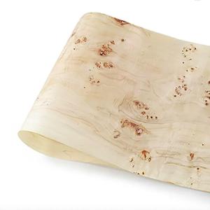 China Natural Mappa Burl Wood Veneer 0.6mm Thickness With Phenolic Glue factory