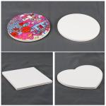 Blank Coated Heart Shape Sublimation Ceramic Coaster For Sublimation Heat