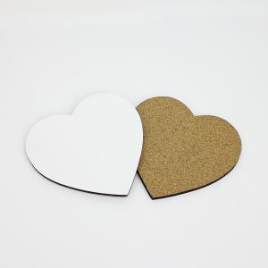 China Popular 110x110mm Heart Shape Sublimation MDF Blank Coaster for Gift or Promotion factory