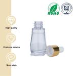 20/30ml Transparent Glass Clear Cylindrical Bottle With Golden/Black Drop For