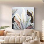 NO Original Customized Flower Colorful Hand Painted Canvas Oil Painting for
