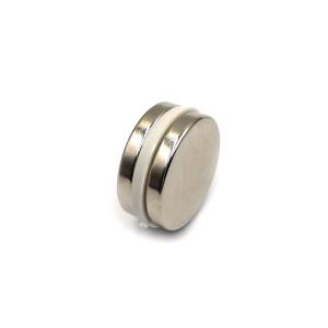 China Strong N52 Round Permanent Disc Neodymium Magnet Bright Silver factory