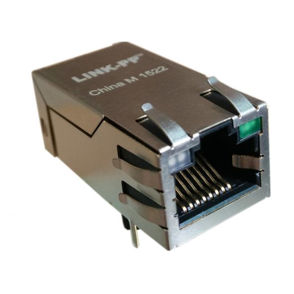 POE Modular Jack 0826-1G1T-78 10/100/1000Base-TX Magjack Tab Up With LEDs