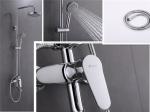 Wall Mounted Bathroom Faucet Sets , Soft Tube 1.5m Bathroom Shower Faucet Set