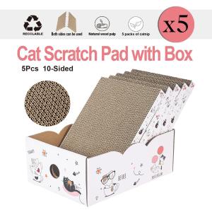 Cat Scratcher Cardboard,Reversible,Durable Recyclable Cardboard, Premium Scratch
