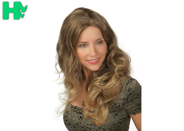 New Stylish Mixed Color Synthetic Hair Wigs Natural Curly Women natural looking synthetic wigs