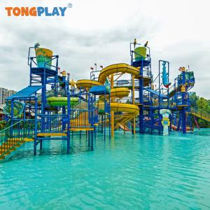 China OEM ODM Fiberglass Playground Slide Water Play Equipment 500kg Capacity factory