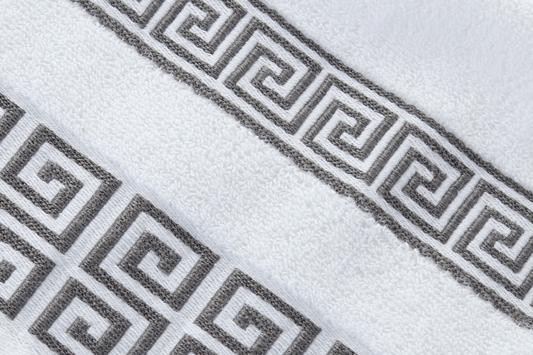 Hotel and Home Rectangle 32S Cotton Jacquard Embroidery Towel Set in Customized Design