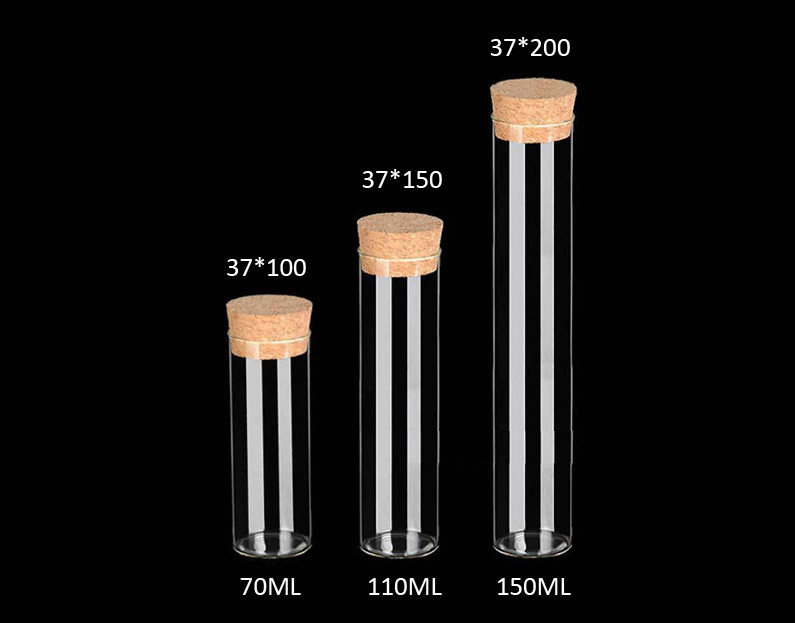 30mm Competitive Price Glass Jars Bottles with Cork lid, for Storage or Decoration
