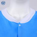 Cheap Disposable dental non-woven lab gown hospital long sleeve short coat for
