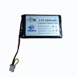 China 3.7V 7.4Wh Lithium ion Polymer Rechargeable Battery Pack (LP654270) factory